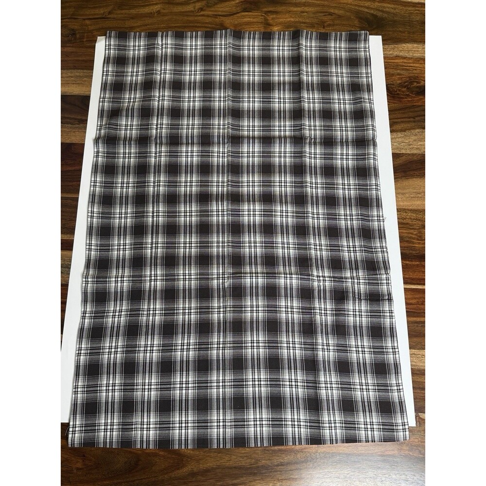 Restoration Hardware Ellis Plaid Standard Pillowcase (1) Cotton Chocolate NEW